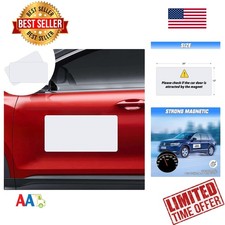 Car Magnets 24x12 White 2 Pack - Scratch Dent Protection, Customizable