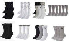 Nike Socks Cotton Crew Everyday New Free Shipping