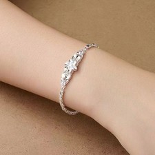 Elegant Twin Flower Bracelet Adjustable Women's Accessory with Luxurious Shine