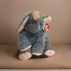 Ty Pluffies Winks Elephant Gray Pink 2002 Original Plush Beanie