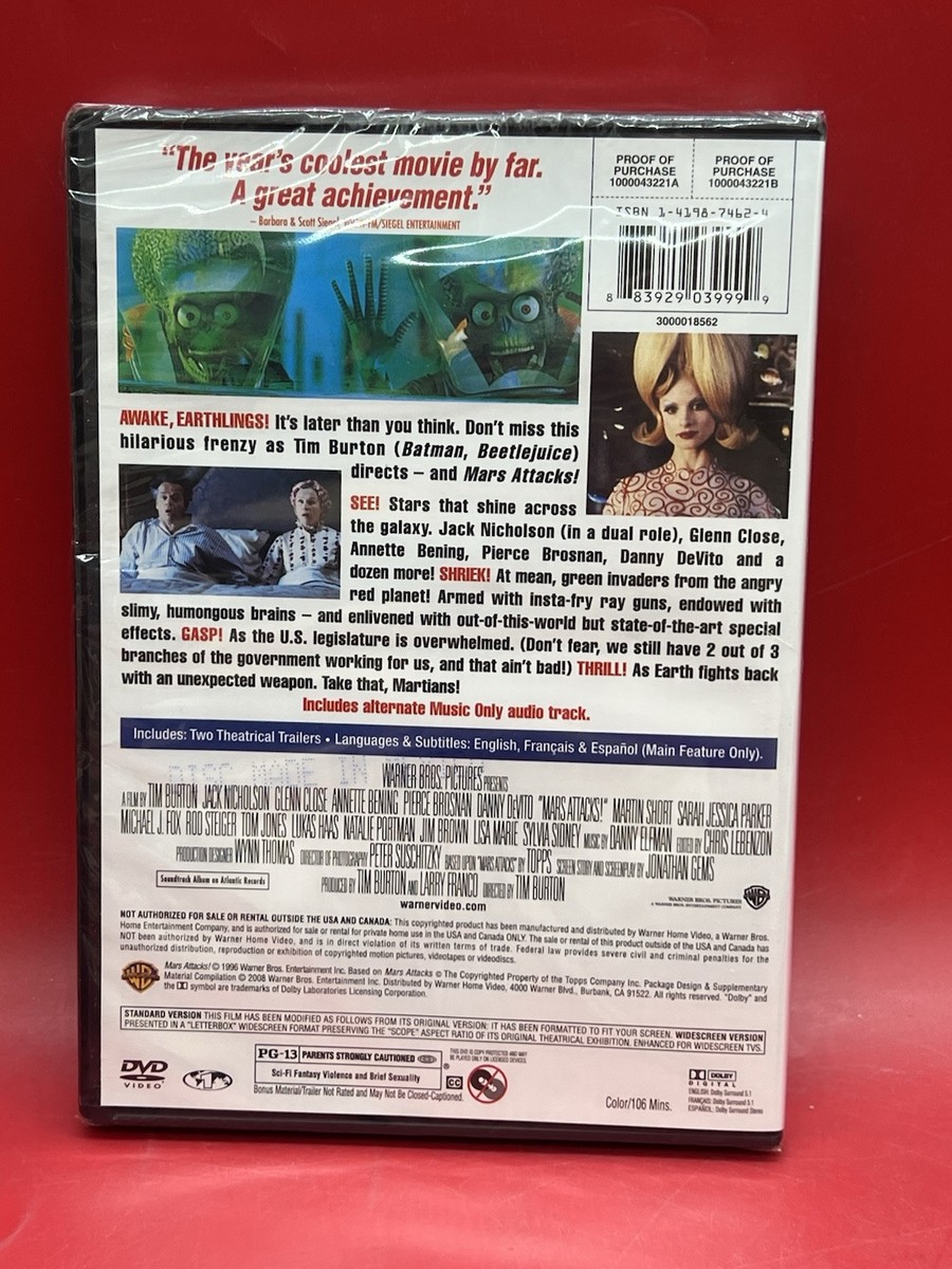 Mars Attacks! (DVD, 1996) 883929039999| eBay