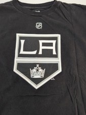 Reebok 2XL Long Sleeve La Kings T-Shirt Black, Double Logo, NHL Hockey