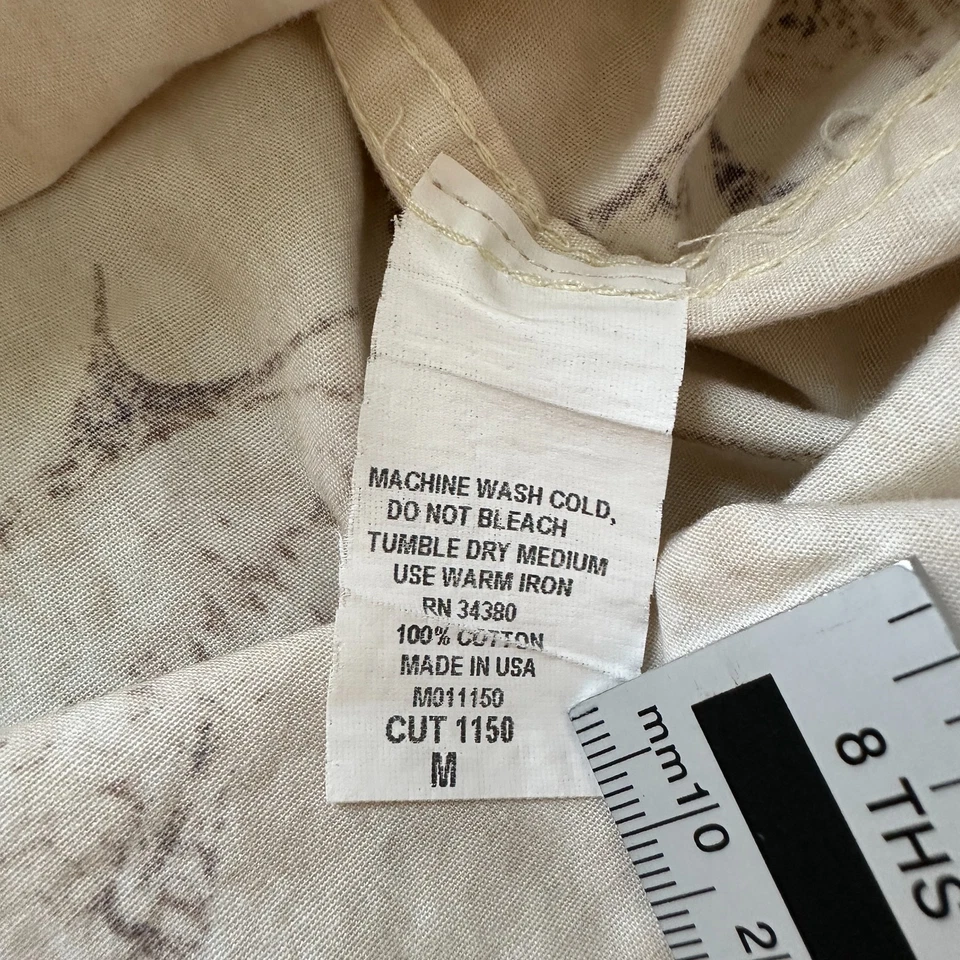 Hook & Tackle Men’s M Beige Fishing Shirt USA 100% Cotton Fish Print Outdoor - Image 4 of 4