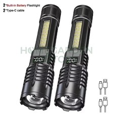 99000000 Lumen Super Bright LED Tactical Flashlight Rechargeable LED Work Lights