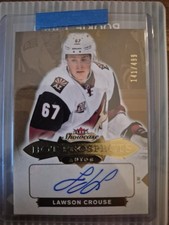 Lawson Crouse 2016-17 Fleer Showcase Hot Prospects Auto RC /499 Certified Autogr