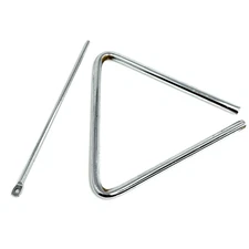 Vintage 6"  Musical Steel Triangle Percussion Instrument with Striker