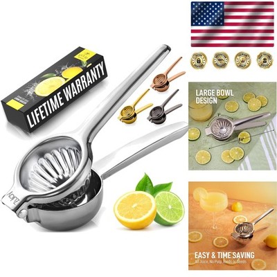 Eco-Friendly Stainless Steel Lemon Squeezer - Effortless Manual Citrus Extractor