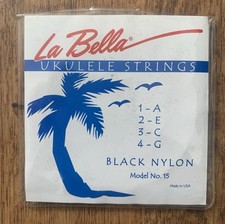 La Bella Ukulele Black Nylon Strings - New NOS Vintage Strings.
