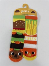 Crowded Teeth Pals Socks 1-8yrs Limited Edition Burger And Fries Artist New