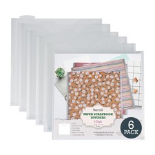 Scrapbook Paper Storage Organizer 6 Pack Top Loading Files Clear PVC Free