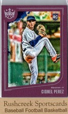 2019 Panini Diamond Kings #97 Cionel Perez RC Rookie Framed Plum