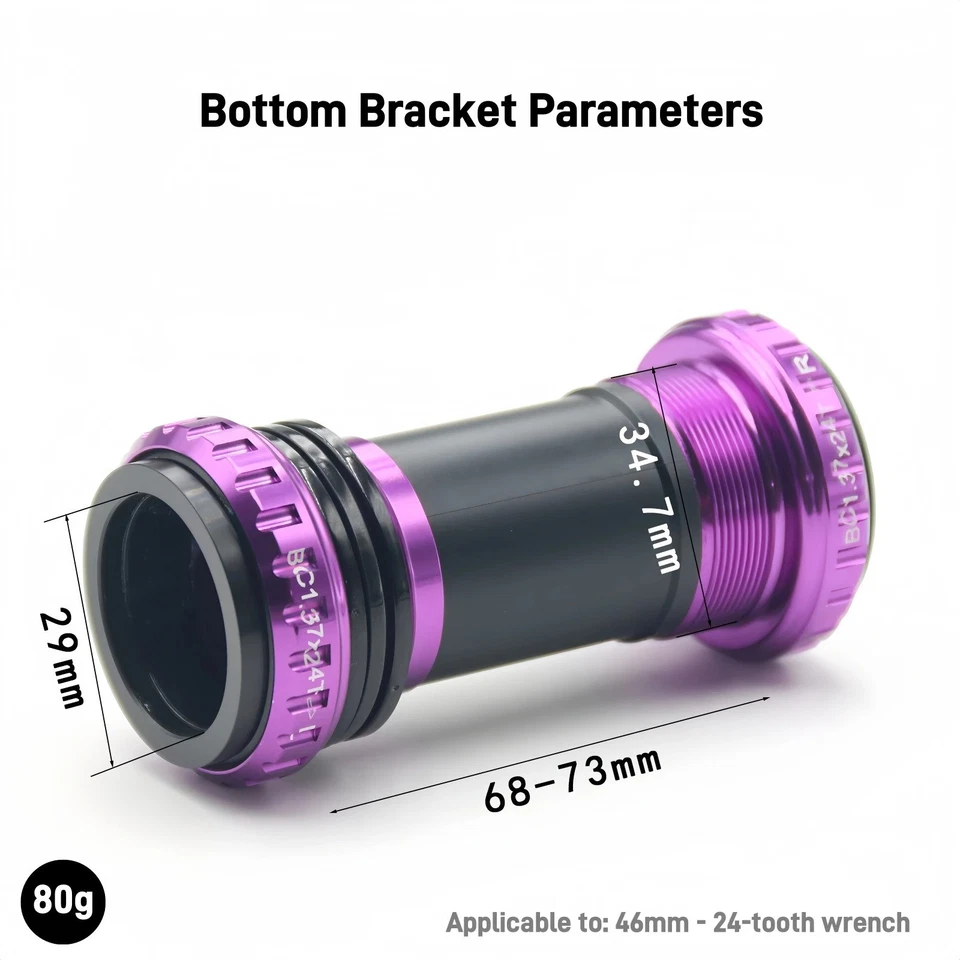 公路自行车底部支架 BSA 68/73 毫米自行车 BB 适用于 SRAM DUB 29 毫米曲柄组 — 第 2/4 张图片