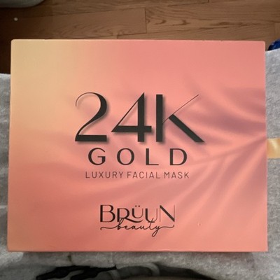 BRUUN Beauty 24K Gold Hydrating Anti-Aging Mask Sheet Set w/ EGF Peptide Ampoule