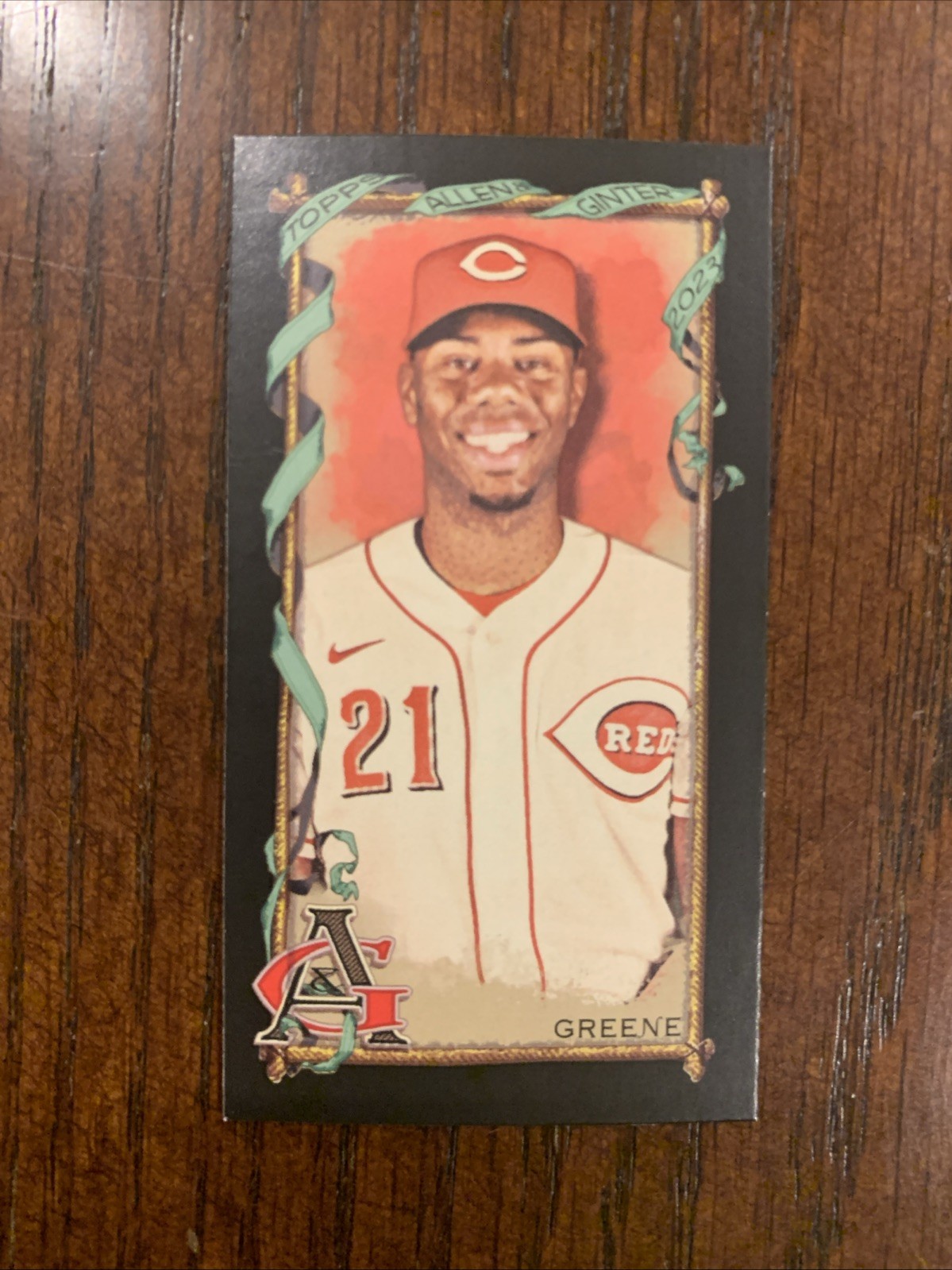 2023 Topps Allen & Ginter Black Border Mini Hunter Greene #182