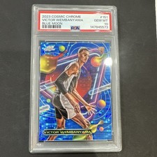 Topps Cosmic Chrome Victor Wembanyama Blue Moon Refractor Rookie /99 PSA 10