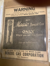 1923 Magic Benzoil Gas Gasoline  Advertisement  Look for thevMagic Globe