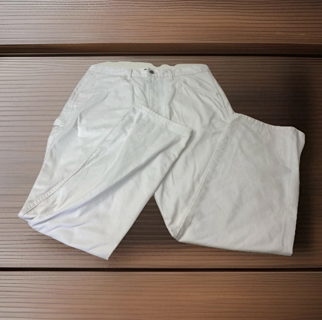 Wrangler Workwear Men’s 36 x 34 XL Extra Large Solid White Pocket Denim Jeans