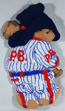 RARE  VTG 1990 INFANTINO PADDINGTON BEAR BASEBALL SOFT PLUSH WALL HANGING NEW