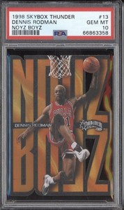 1998 Skybox Thunder 13 Dennis Rodman Noyz Boyz PSA 10