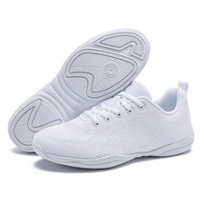 White Cheer Shoes for Girls and Women Breathable Cheerleading Shoes Lightweig...