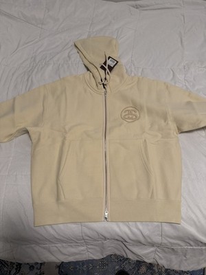 STUSSY x WALES BONNER FLEECE ZIP HOODIE IVORY Mens size Extra Large