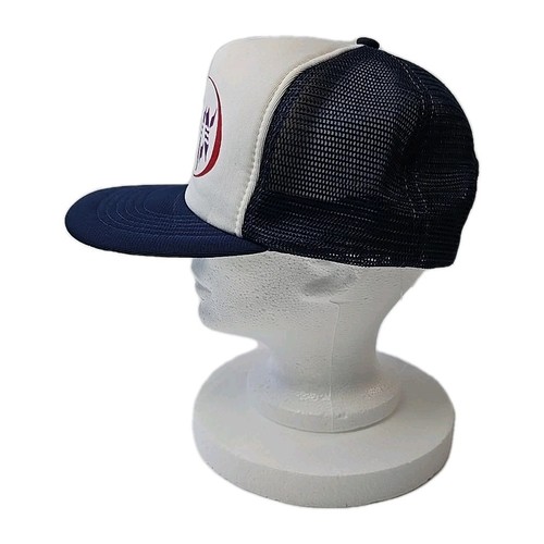 Vintage STYX Trucker Hat White/Blue Mesh Back Snap Back Adjust-A-Size M/L Used - Picture 8 of 18