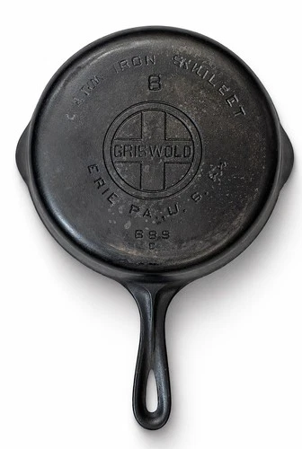 Vintage Griswold No 8 Cast Iron Skillet 699 E Erie PA USA Double Spout Pan