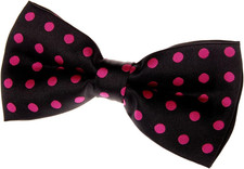 Classic Polka Dots Woven Microfiber Pre-tied Bow Tie 5" 