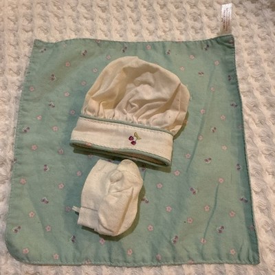 Retired American Girl Doll Coconut Dog Baking Set Chef Hat Bandana