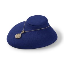 Luxury Blue Microfiber Jewelry Bust Necklace Display Bust Necklace Display Ho...