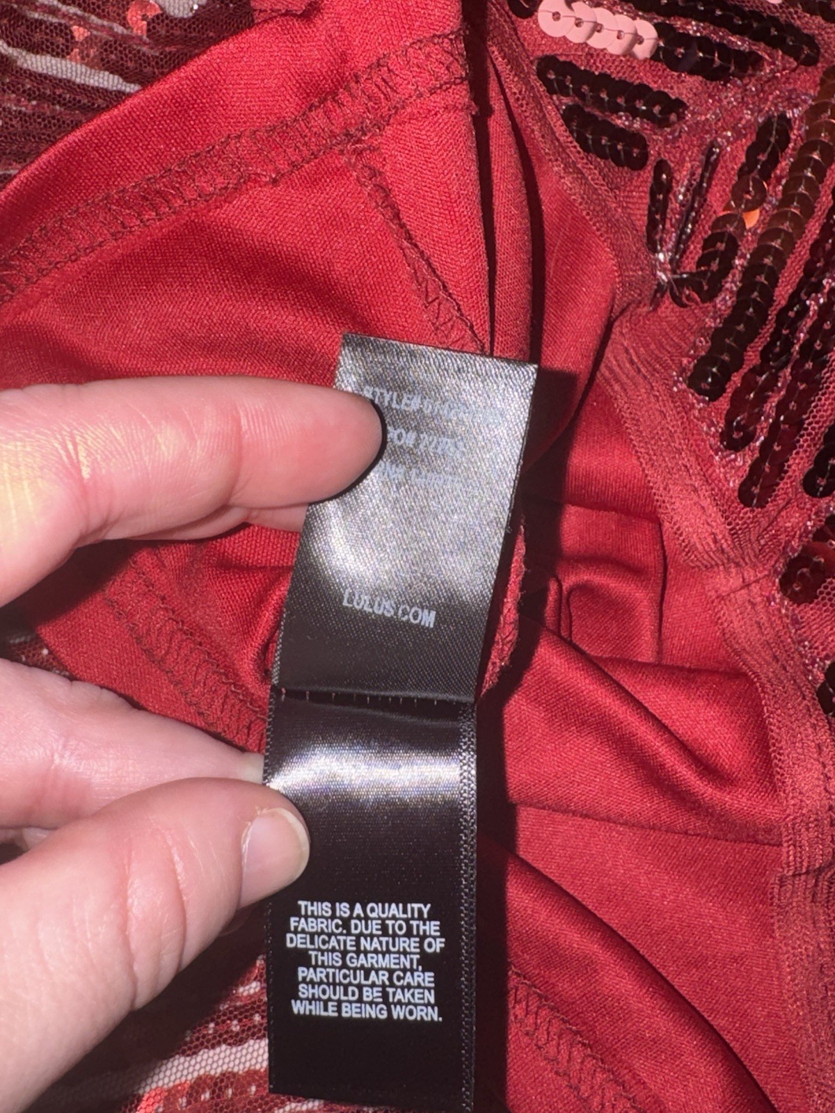 Lulu’s Red Sequin Spaghetti Strap Mini Cocktail V… - image 5