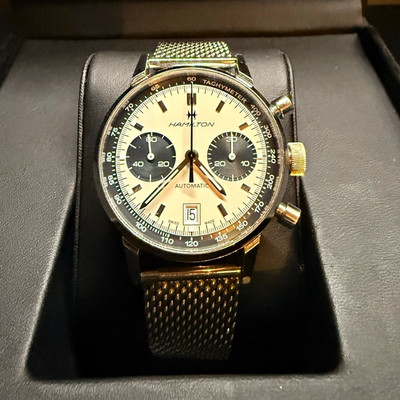Hamilton Intra-Matic Auto Chrono H38416711 Panda 40mm Automatic Mesh Bracelet