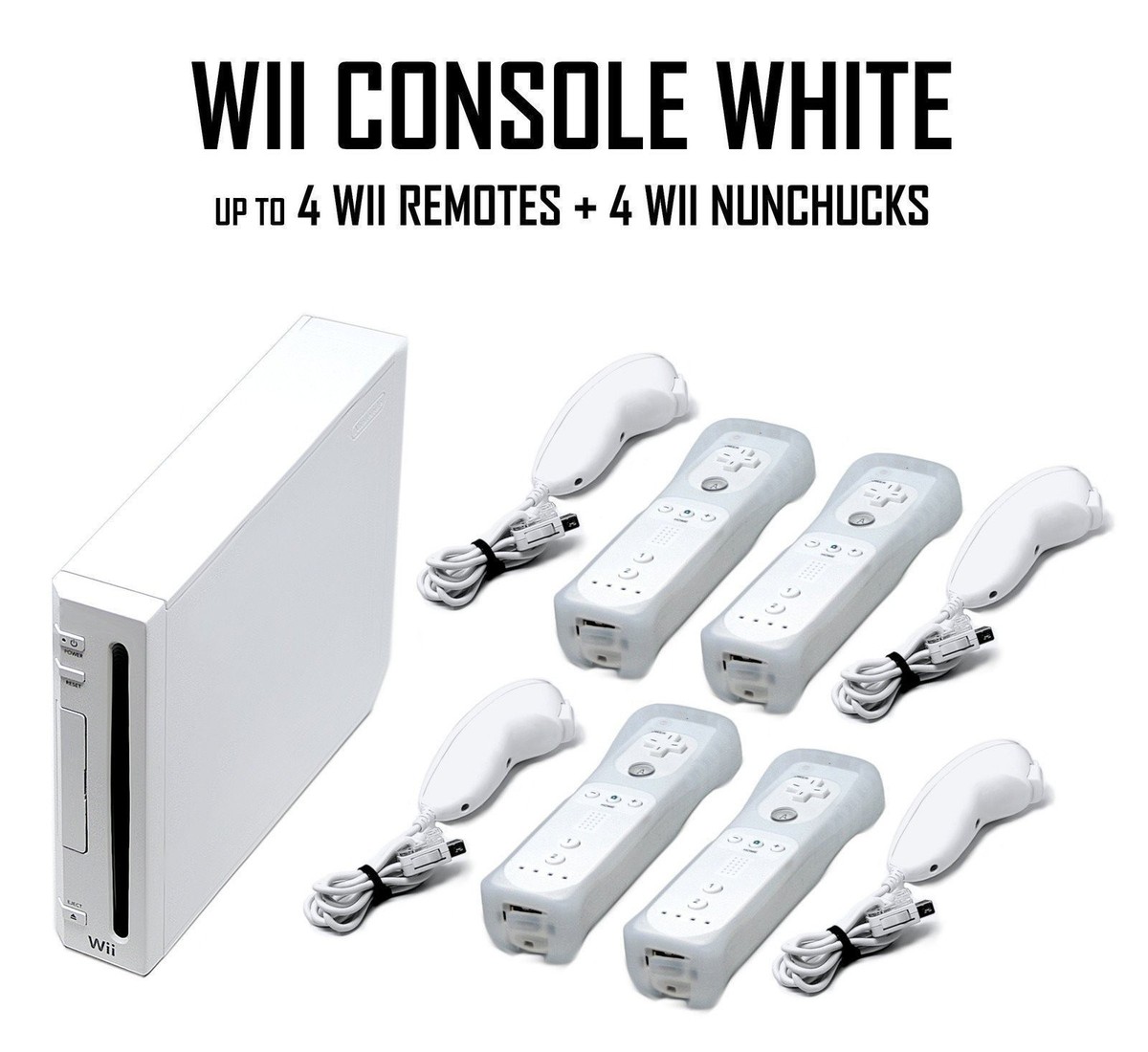 Nintendo Wii Game Console + Pick 1-4 Remotes, Wii Sports, Mario