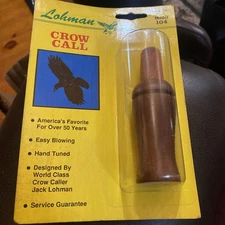 Vintage LOHMAN Model 104 Wooden CROW Bird Game Call 4” Made In USA New In Box
