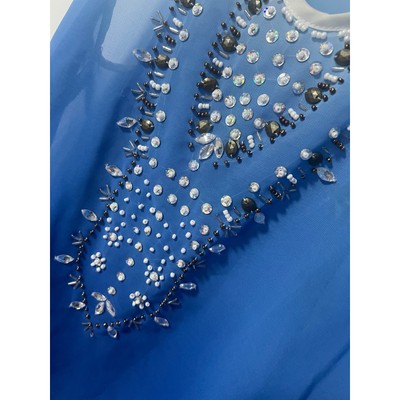 Boutique Beaded Tank Top Ombre Sleeveless Party Top Size S