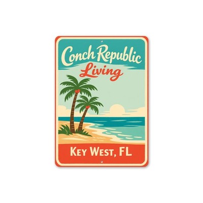 Conch Republic Living Key West Florida Palm Tree Sign