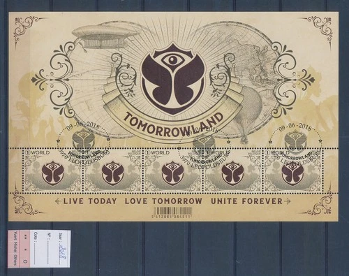 XE63154 Belgium 2018 FDC cancel tomorrowland XXL sheet used