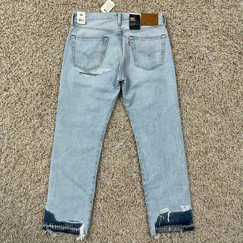 Jean homme Levi’s 501 original patchwork vieilli bleu clair taille 34x30 (neuf) - Photo 14/24