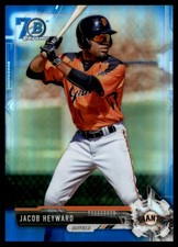 2017 Bowman Chrome Draft 70th Blue Refractors #BDC22 Jacob Heyward /200 Giants