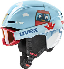 Viti Set, Casco E Maschera Da Sci Unisex Bambino, Light Blue Birdy, 46-50 Cm