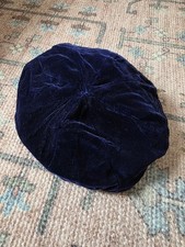 VINTAGE Designer  s Touch Navy Blue Velvet Beret Hat Women's One Size