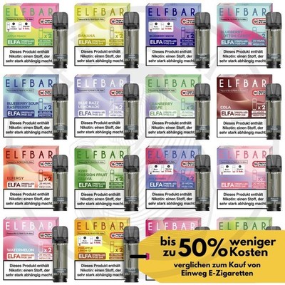 ELFA by ELFBAR E-Zigarette Vape I Liquid Pods 2x2ml mit 0/20mg Nikotin NicSalt