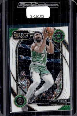 2024-25 Panini Select #254 Jaylen Brown White Disco Prizm #/75