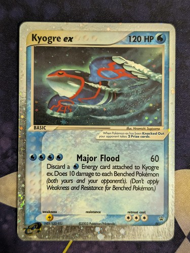 Pokémon TCG Kyogre Ex Holo 2003 Black Star Nintendo Promo 001 