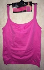 LA GEAR Seamless Sleek Active Camisole Bri Pink Med Support Cami Womens S M L XL