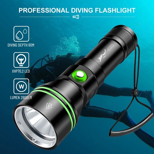 90000000LM  Diving Flashlight Powerful Profession Underwater 80M Lamp Dive Torch - Picture 9 of 13