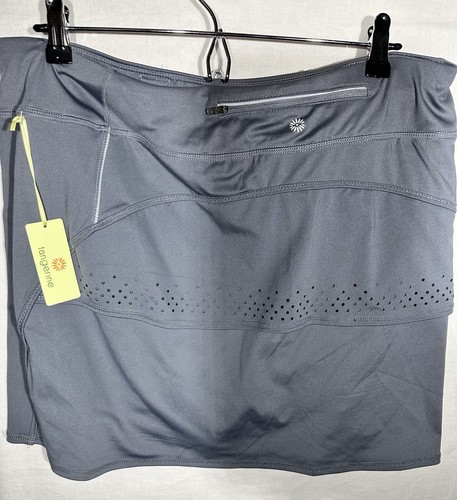 Tangerine Womens Skort XXL Gray Activewear Tennis Golf Zippered Key Pocket NWT! - Picture 3 of 7