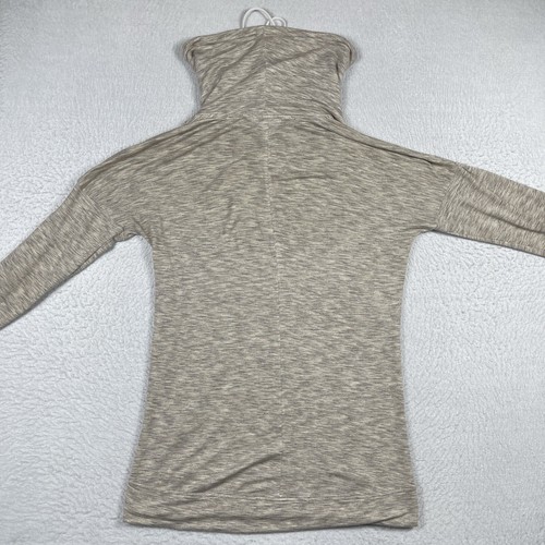 Athleta Sweatshirt Womens Medium Oatmeal Cowl Neck Pullover Ladies Athleisure - Picture 10 of 13