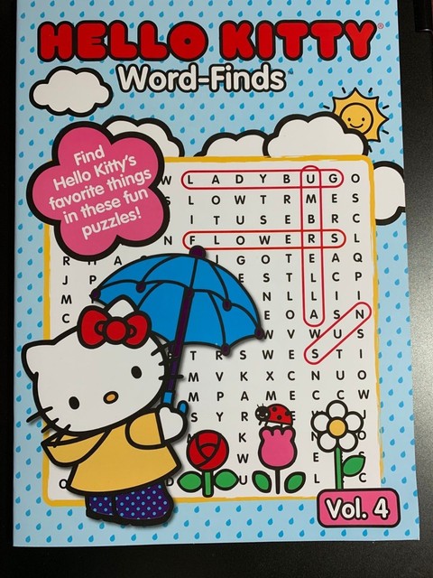 Hello kitty word finds book new vol 4 sanrio word search puzzles fun 