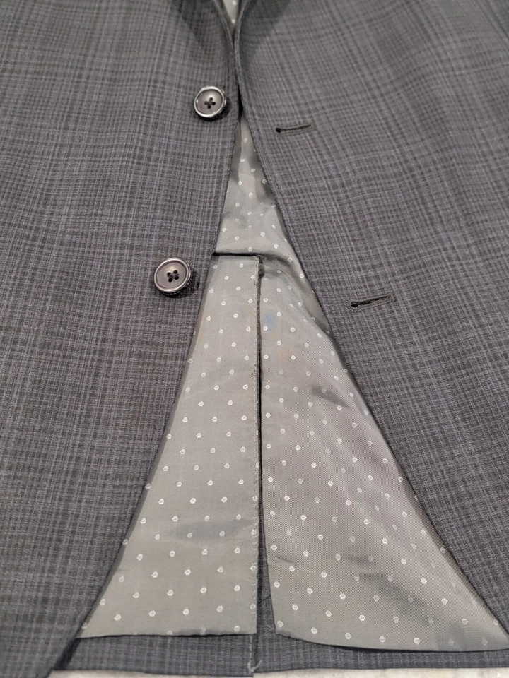 Blazer informal XL para hombre American Rag gris 2 botones abrigo deportivo extra grande 44-46 Foto 3 de 4